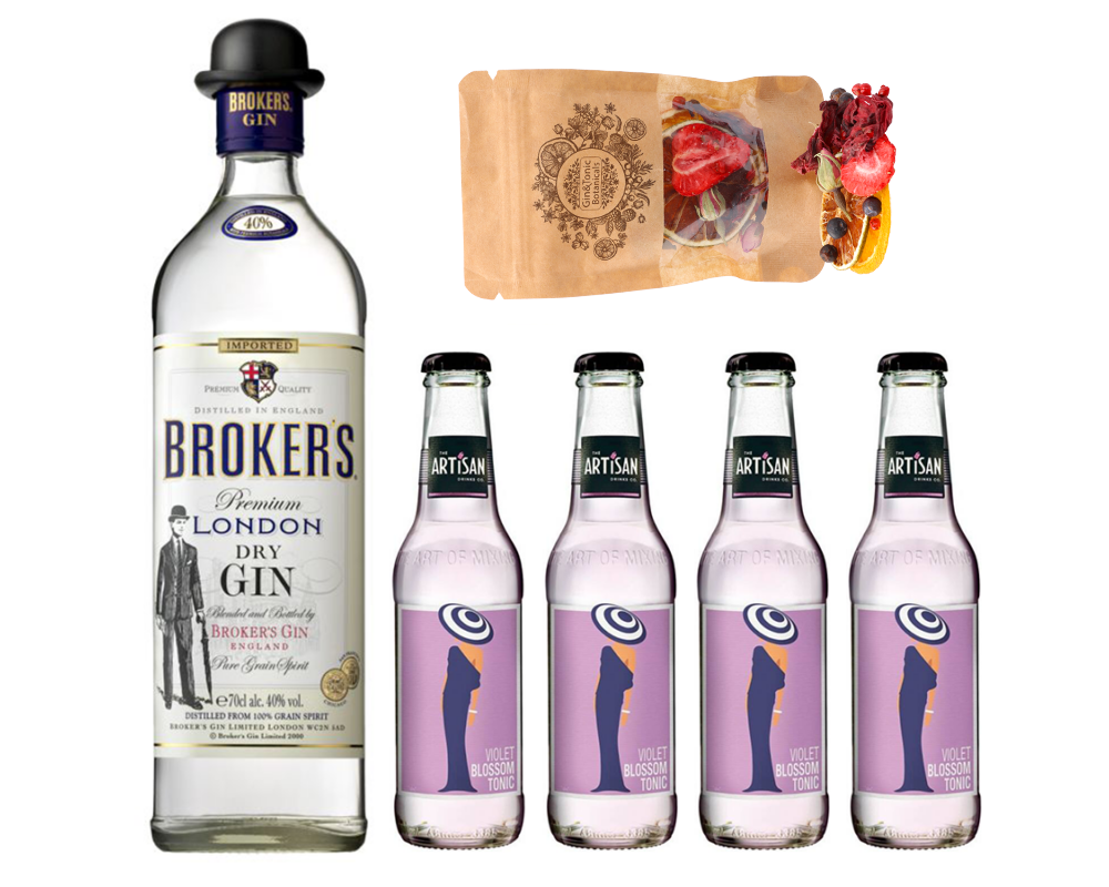 Broker's Gin Tonik szett ajándék vegyes ginfűszerrel